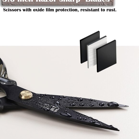 Kitchen Shears Scissors & Sharp Scissors, ARCHIKING 7.7inch Cooking Scissors, Me - Picture 3 of 5